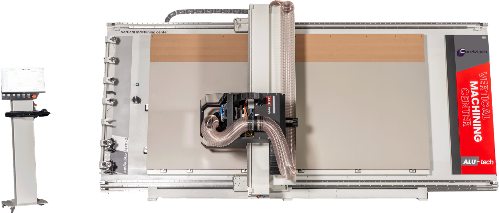 CNC vertical router. For processing alucobond